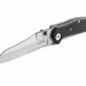 WALLIS- NAVAJO MANGO PVC NEGRO CON CLIP, HOJA LISA-SIERRA DE 8.5 CM DE LARGO