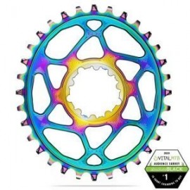 ABSOLUTE BLACK- OVAL BOOST SRAM 3MM OFFSET Rainbow 36T