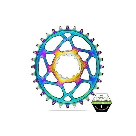 ABSOLUTE BLACK- OVAL BOOST SRAM 3MM OFFSET Rainbow 34T
