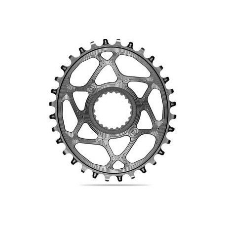 ABSOLUTE BLACK- Oval Direct Mount Shimano 12V Black 28T